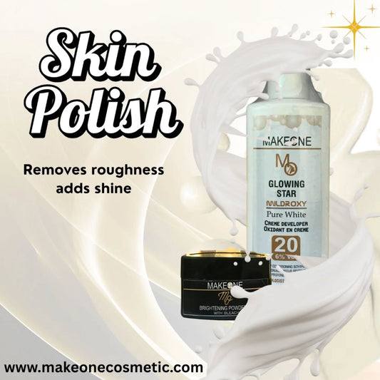 MakeOne Skin Polish 2-in-1 – Brightening + Exfoliating Combo (Large Size | Salon Grade)