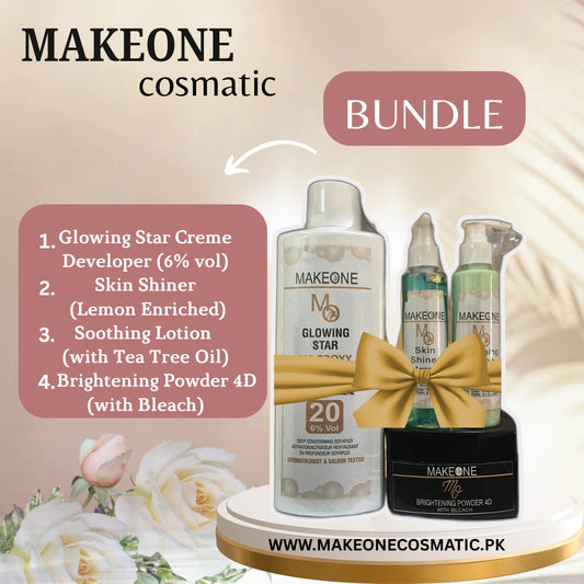 MakeOne Skin Polish Kit – 4-Step Facial Brightening Bundle (Large Size | Salon Tested)